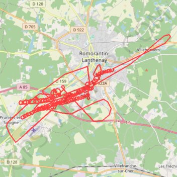 Trace GPS 27/04/2022 LFYR (14:35) LFYR (15:44), itinéraire, parcours