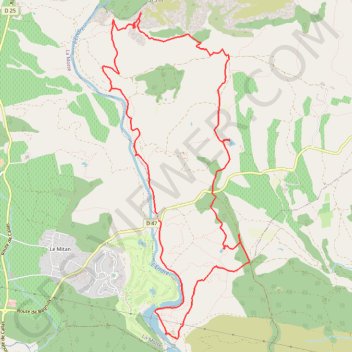 Trace GPS L'Endre, le Moulin de Gournié et la ripisylve, itinéraire, parcours