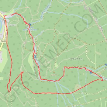 Trace GPS La vallée du Ninglinspo, itinéraire, parcours