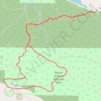 Trace GPS Mount Benson Loop, itinéraire, parcours