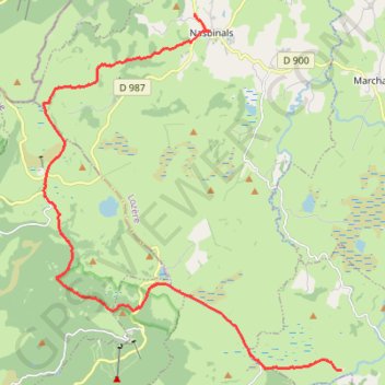 Trace GPS Le buron de rajas Nasbinals, itinéraire, parcours