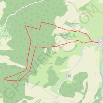 Trace GPS Sortie ormancey forêt, itinéraire, parcours