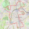 Trace GPS Marche du trail urbain, itinéraire, parcours