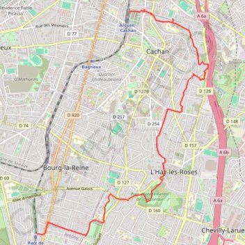 Trace GPS De Cachan à Bourg la Reine - rando et sous nos pas coule la bièvre, itinéraire, parcours