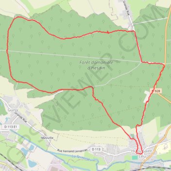 Trace GPS Balade en Forêt d'Hesdin, itinéraire, parcours