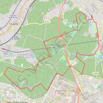 Trace GPS Forêt de Meudon, itinéraire, parcours