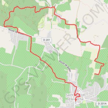 Trace GPS Autour de Saint Marcel, itinéraire, parcours