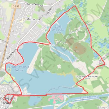 Trace GPS Circuit de la Canarderie - Condé-sur-l'Escaut, itinéraire, parcours