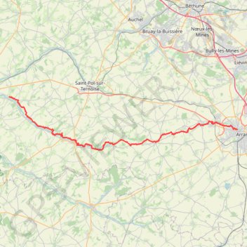 Trace GPS Traversée de l'Artois et du Ternois, itinéraire, parcours