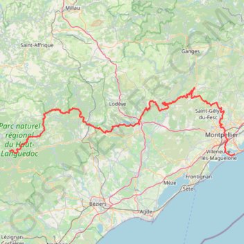 Trace GPS La Roque - Palavas, itinéraire, parcours