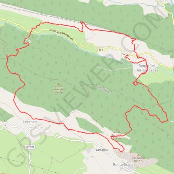 Trace GPS Trail des cascades, itinéraire, parcours