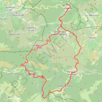 Trace GPS Lagrasse Termes Villerouge Termenes, itinéraire, parcours