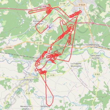 Trace GPS 28/04/2022 LFYR (16:11) LFYR (17:44), itinéraire, parcours