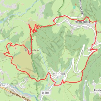Trace GPS Hohrod-Katzenstein-Gebraech-Hohrod, itinéraire, parcours
