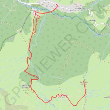 Trace GPS Samoëns, La Chailla au départ de l'Érigné, itinéraire, parcours