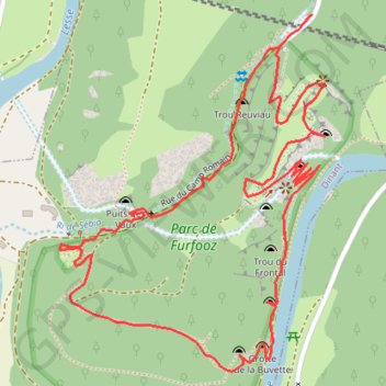 Trace GPS Balades de l'été - Furfooz, itinéraire, parcours
