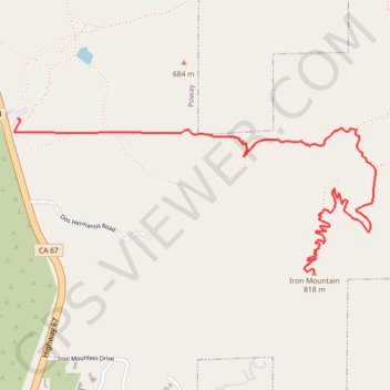 Trace GPS Iron Mountain, itinéraire, parcours