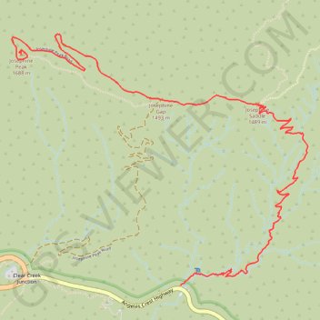 Trace GPS Josephine Peak, itinéraire, parcours