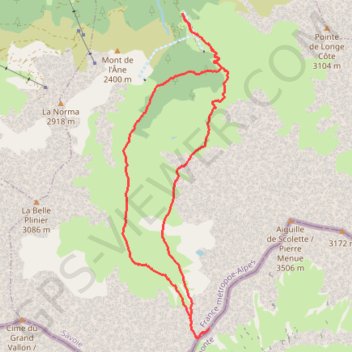 Trace GPS Col de Pelouse, itinéraire, parcours