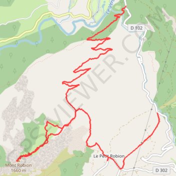 Trace GPS Petit Robion-Castellane, itinéraire, parcours