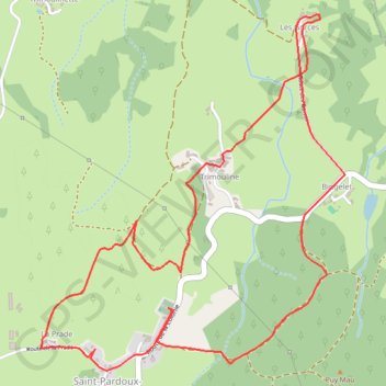 Trace GPS Boucle des Gorces, itinéraire, parcours