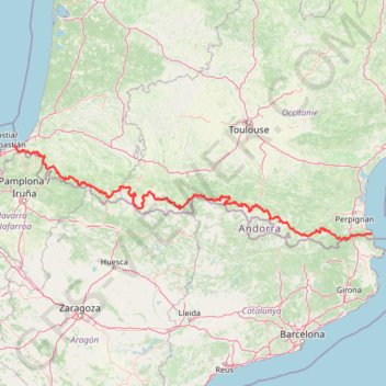 Trace GPS GR 10 - Traversée des Pyrénées, itinéraire, parcours