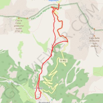 Trace GPS Col d'Izoard, itinéraire, parcours