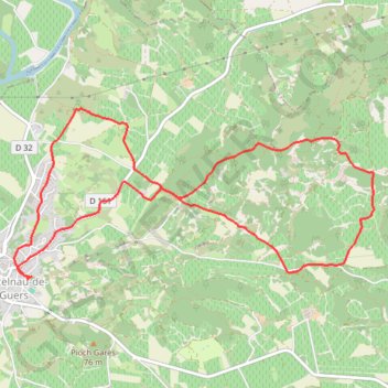 Trace GPS Castelnau de Guers, itinéraire, parcours