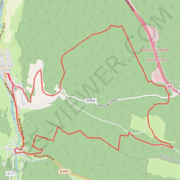 Trace GPS La Vierge Noire - Lusigny-sur-Ouche, itinéraire, parcours