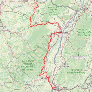 Trace GPS EuroVélo 5 - Via Romea, itinéraire, parcours