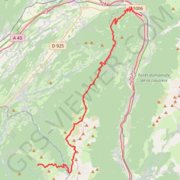 Trace GPS Belledonne Trail J4, itinéraire, parcours