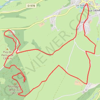 Trace GPS Sancy - Pertuyzat - Secteur Besse, itinéraire, parcours