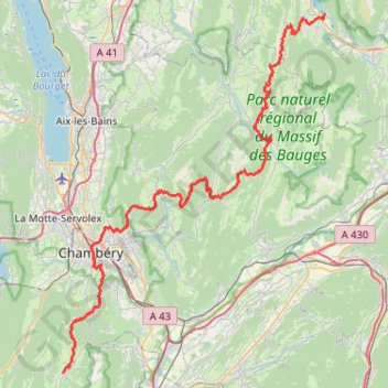 Trace GPS GR96 De Verthier (Haute-Savoie) à Epernay (Savoie), itinéraire, parcours