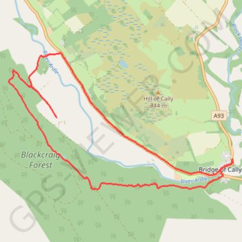 Trace GPS Around Bridge of Cally, itinéraire, parcours