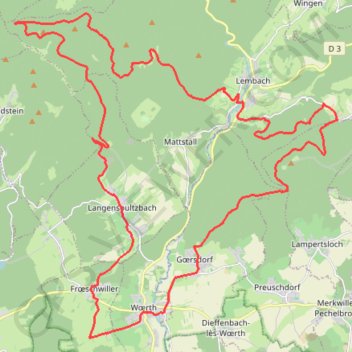 Trace GPS En passant par Disteldorf, itinéraire, parcours