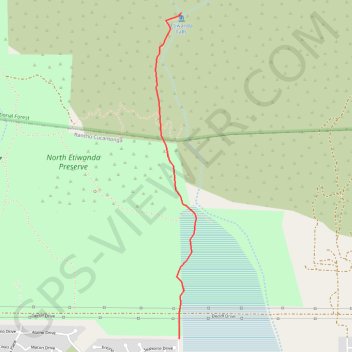 Trace GPS Etiwanda Falls, itinéraire, parcours