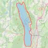 Trace GPS Tour du lac du bourget avec aurelien à pied. #unejourneeenenfer, itinéraire, parcours