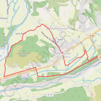 Trace GPS Boucle Mallemoisson Saint-Pons, itinéraire, parcours