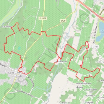 Trace GPS Saint Germain du Puch, itinéraire, parcours