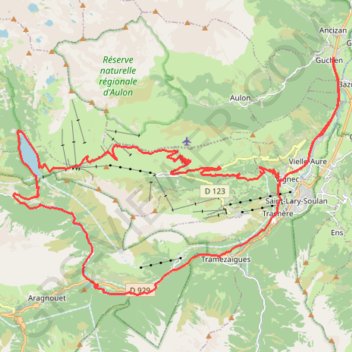Trace GPS Col de Portet et lac de l'Oule, itinéraire, parcours