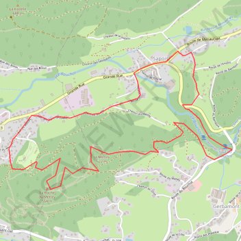 Trace GPS Cascade bouchot de sapois, itinéraire, parcours