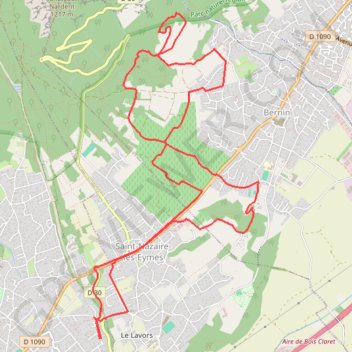 Trace GPS Coteaux Saint-Nazaire-les-Eymes - Bernin, itinéraire, parcours