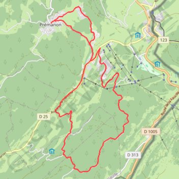 Trace GPS Les Tuffes - Prémanon, itinéraire, parcours