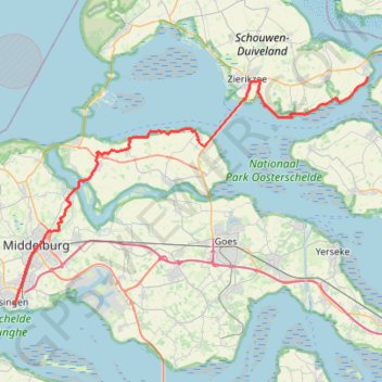 Trace GPS 2022_Zeeland Tag 4_Bruinisse-Middelburg-Vlissingen, itinéraire, parcours
