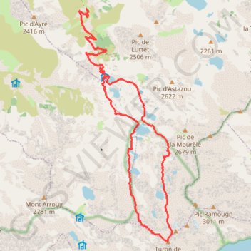 Trace GPS Le Turon de Néouvielle en Boucle, itinéraire, parcours