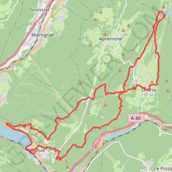 Trace GPS Randonnée des 3 Lacs - Nantua, itinéraire, parcours