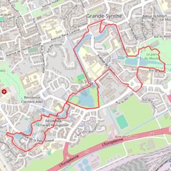 Trace GPS Circuit du Noord-Gracht - Grande-Synthe, itinéraire, parcours