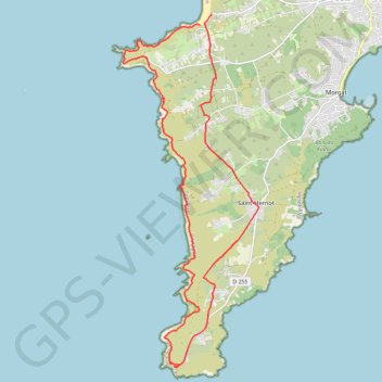 Trace GPS Rando Crozon (29), itinéraire, parcours