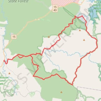 Trace GPS Great Sandy National Park - Toolara Forest, itinéraire, parcours