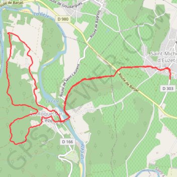 Trace GPS De Saint-Michel-d'Euzet à La Roque-sur-Cèze, itinéraire, parcours